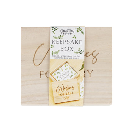 Wenskaarten Box Baby Hout