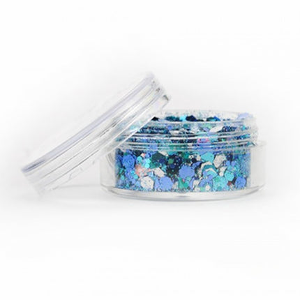 Blauw Zilveren Glitters