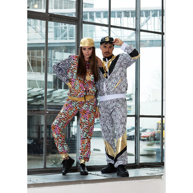 Gekleurde Trainingspak Fout Dames Dierenprint