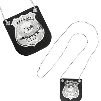 Politie Ketting Zwart Zilver