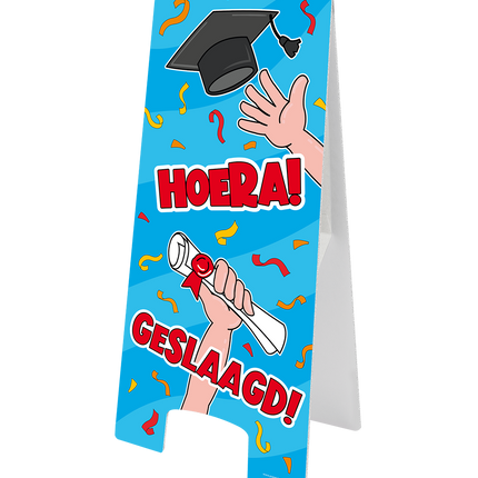 Warning Sign Geslaagd Cartoon 58cm