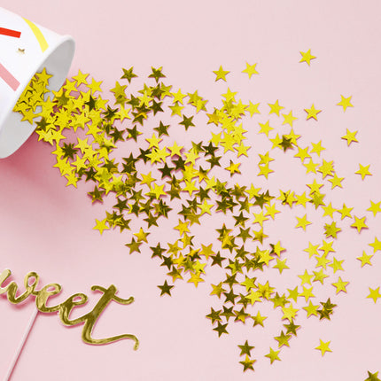 Confetti Sterren Goud 10mm