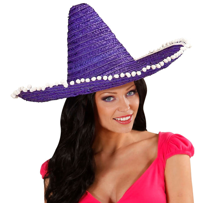 Blauw Paarse Sombrero 50cm