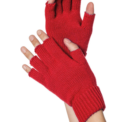 Rode Handschoenen Vingerloos
