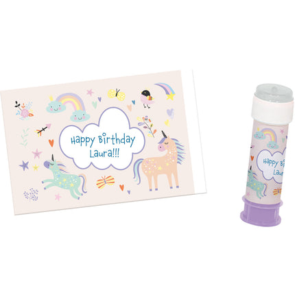 Unicorn Stickers Rainbows Voor Bellenblaas 6st