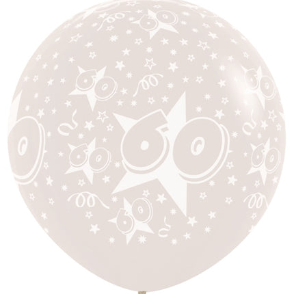 Ballonnen Number 60 Clear 91cm 2st