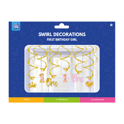 1 Jaar Hangdecoratie Meisje 70cm