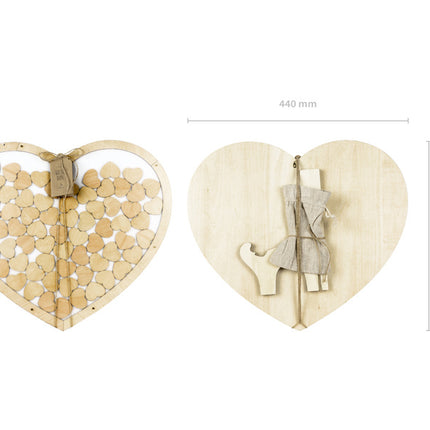 Gastenboek Hartjes 44cm