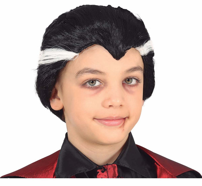Zwarte Pruik Dracula Kind