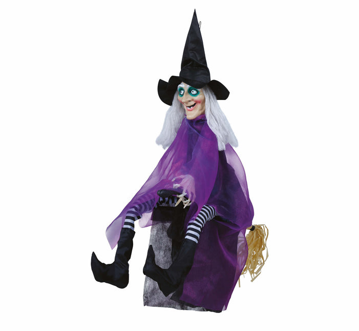 Halloween Pop Heks Met Licht En Geluid 90cm