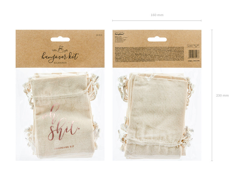 Katoenen Zakjes Oh Shit 15cm 10st