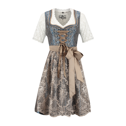 Wit Blauwe Dirndl Jurk Oktoberfest Roze Dames