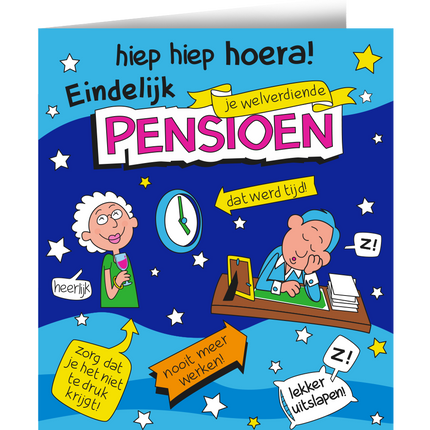 Pensioen Wenskaart 16,5cm