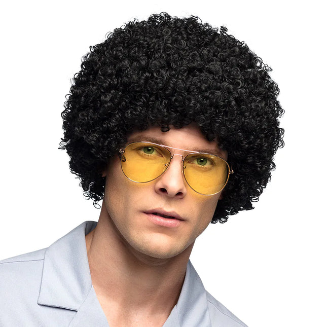 Zwarte Pruik Krullen