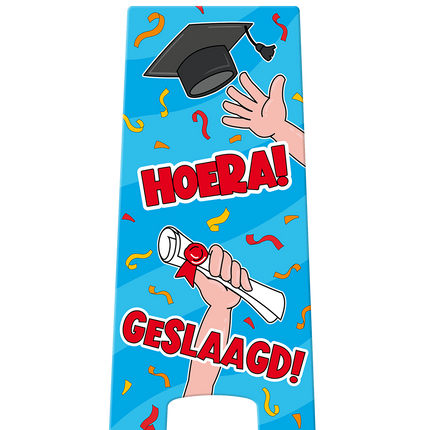 Warning Sign Geslaagd Cartoon 58cm