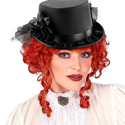 Zwarte Hoed Hoog Roos