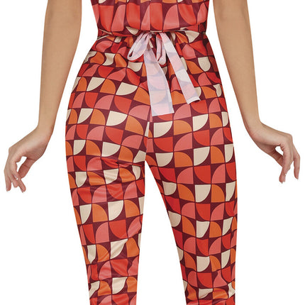 Disco 70S Jumpsuit Dames Retro