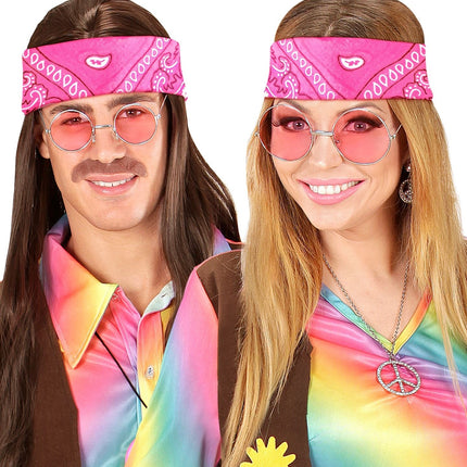 Hippie 60S Bandana Roze 55cm