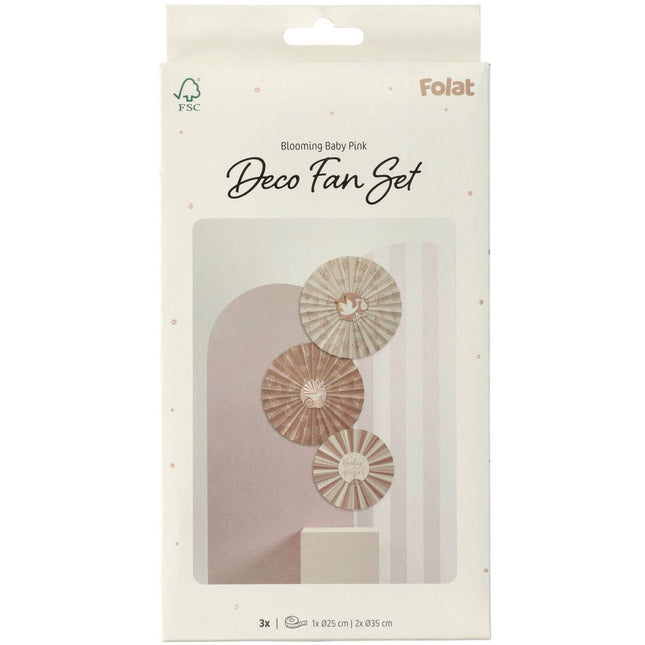 Geboorte Papieren Waaiers Babygirl 3st