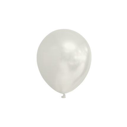 Witte Ballonnen Metallic 13cm 100st