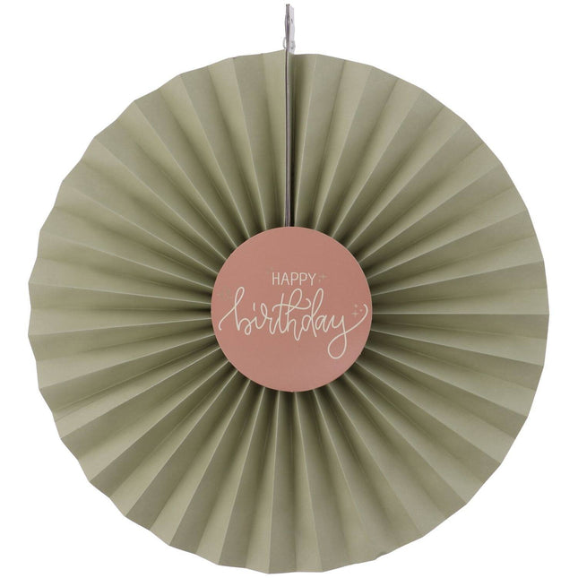 Happy Birthday Papieren Waaiers 3st