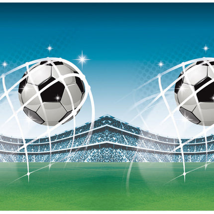 Voetbal Tafelkleed Blauw 1,8m