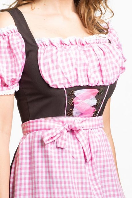 Dirndl Jurk Oktoberfest Lang Roze