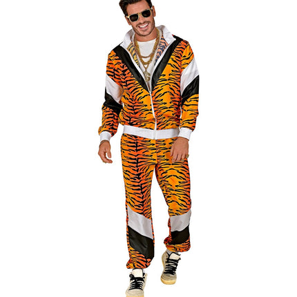 Neon 80S Trainingspak Fout Tijgerprint