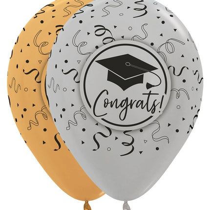 Ballonnen Congrats Graduation Mix 30cm 25st
