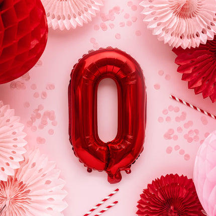 Folie Ballon Letter O Rood Leegd 35cm