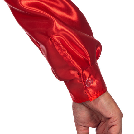 Disco Blouse Ruches Rood