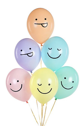 Smiley Ballonnen 30cm 6st