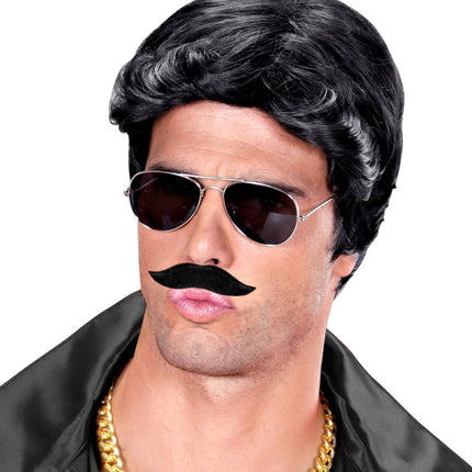 Zwarte Nep Snor Groot