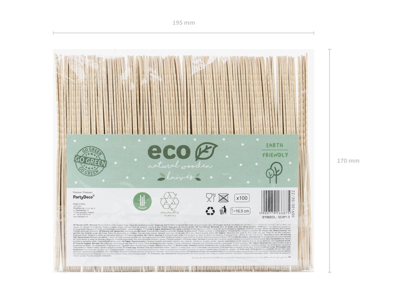 Houten Messen 16,5cm 100st