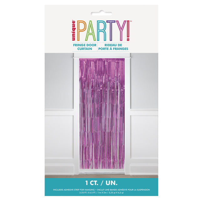 Roze Deurgordijn Pastel 2m