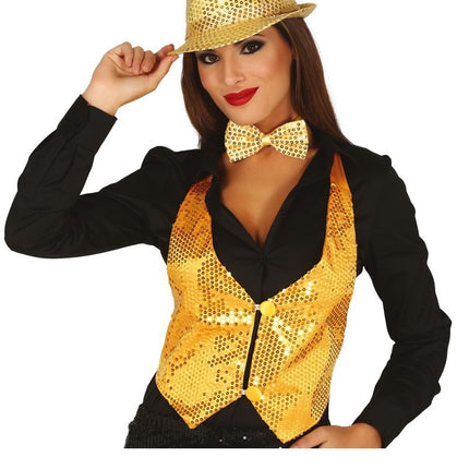 Gouden Glitter Gilet