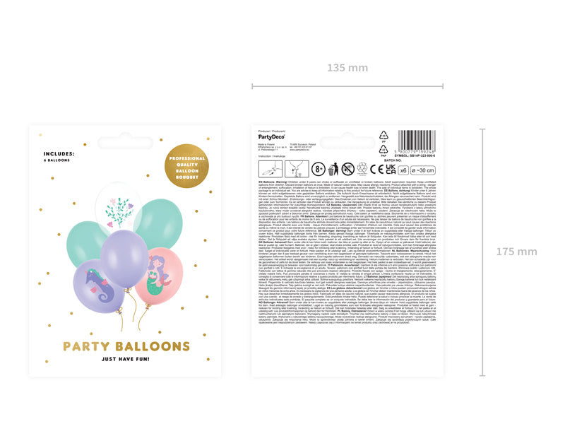 Zeemeermin Ballonnen 30cm 6st