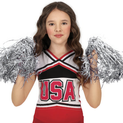 Zilveren Pompoms 2st