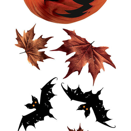 Halloween Muurstickers Pompoen 70cm