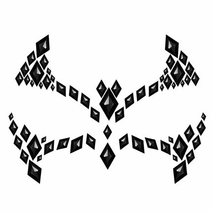 Zwarte Gezicht Stickers Vleermuis 30x14 cm