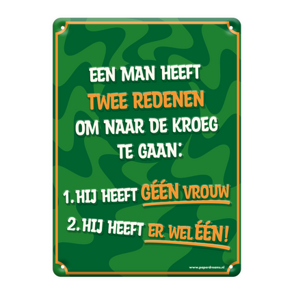 Metalen Bord Twee Redenen