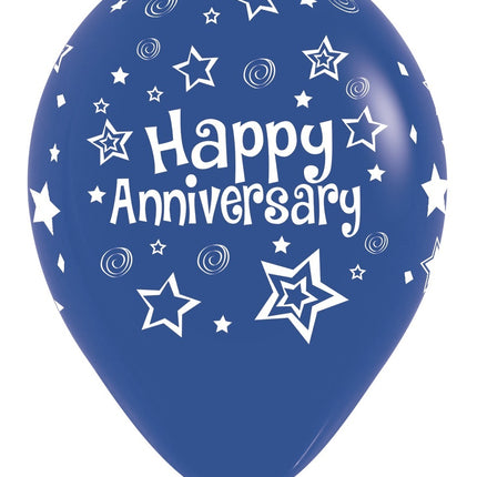 Ballonnen Happy Anniversary Mix 30cm 25st
