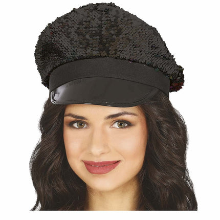 Zwarte Pet Pailletten