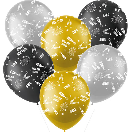 Oud En Nieuw Ballonnen 6st