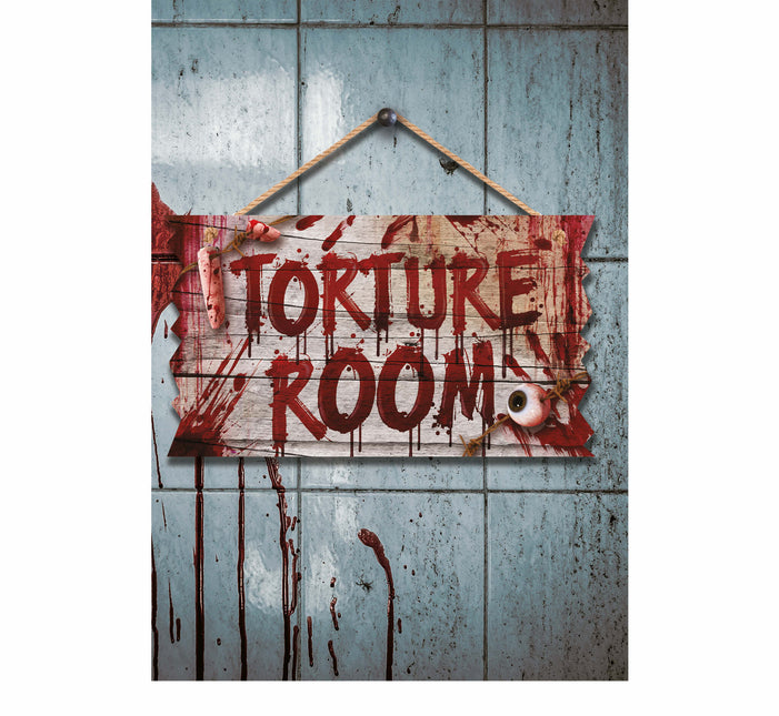 Halloween Deurbord Torture Room 35cm