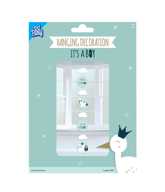 Hangdecoratie Newborn Baby Boy 120cm