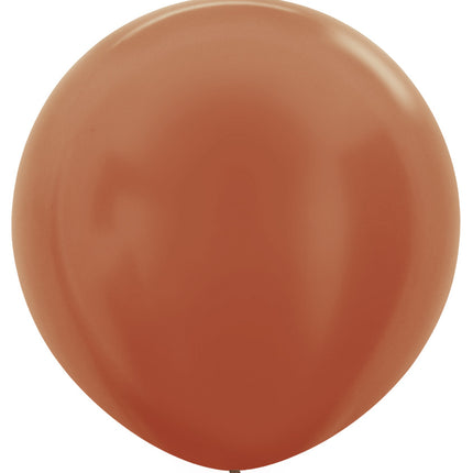 Ballonnen Metallic Copper 91cm 2st