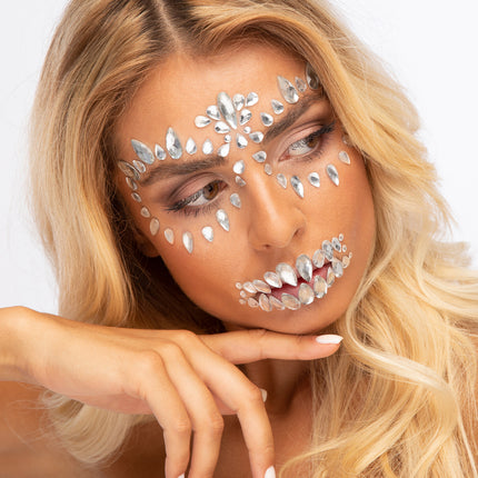 Moon Terror Halloween Face Jewels Sugar Skull