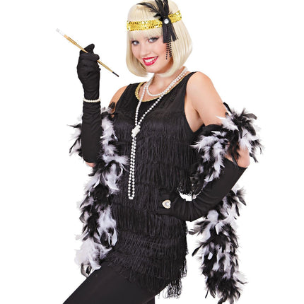 Gouden Hoofdband Pailletten Met Veren