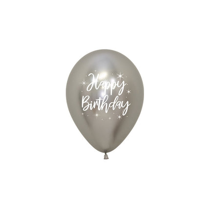 Ballonnen Happy Birthday Radiant Reflex Mix 25st